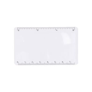 Fresnel Lens 4X Magnifier Pocket Wallet Credit Card Size • Ruler - Unbreakable Plastic (10 Pack Ruler/Magnifier - Yellow) - Image 6