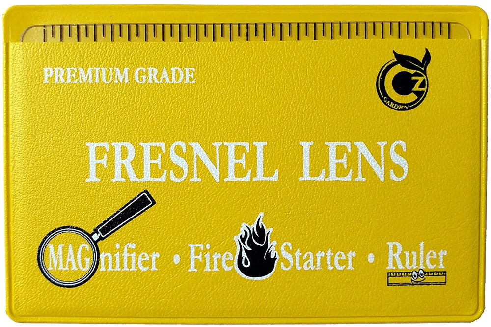Fresnel Lens 4X Magnifier Pocket Wallet Credit Card Size • Ruler - Unbreakable Plastic (10 Pack Ruler/Magnifier - Yellow) - Image 5